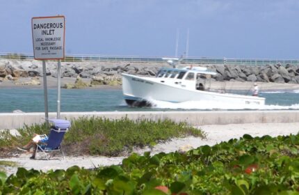 Shifting Sandbars at Jupiter Inlet