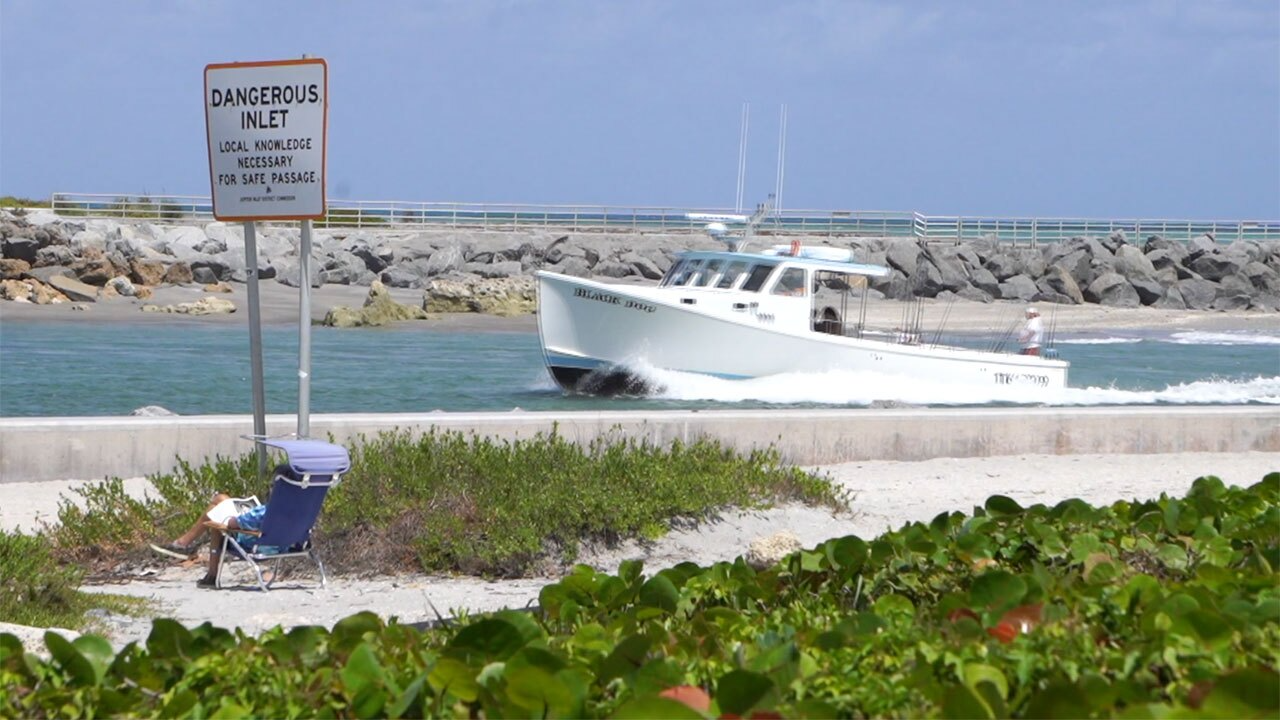 Shifting Sandbars at Jupiter Inlet